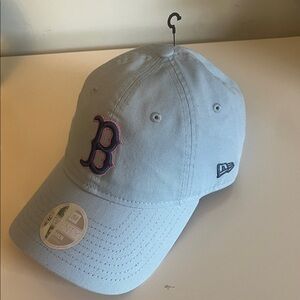 New Era Red Sox Light Blue Cap with Pink Logo
